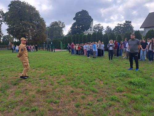 Próbna ewakuacja, szkolenie z udzielania pierwszej pomocy przedmedycznej