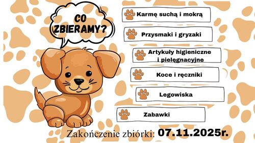 Zbiórka na rzecz potrzebujących zwierząt